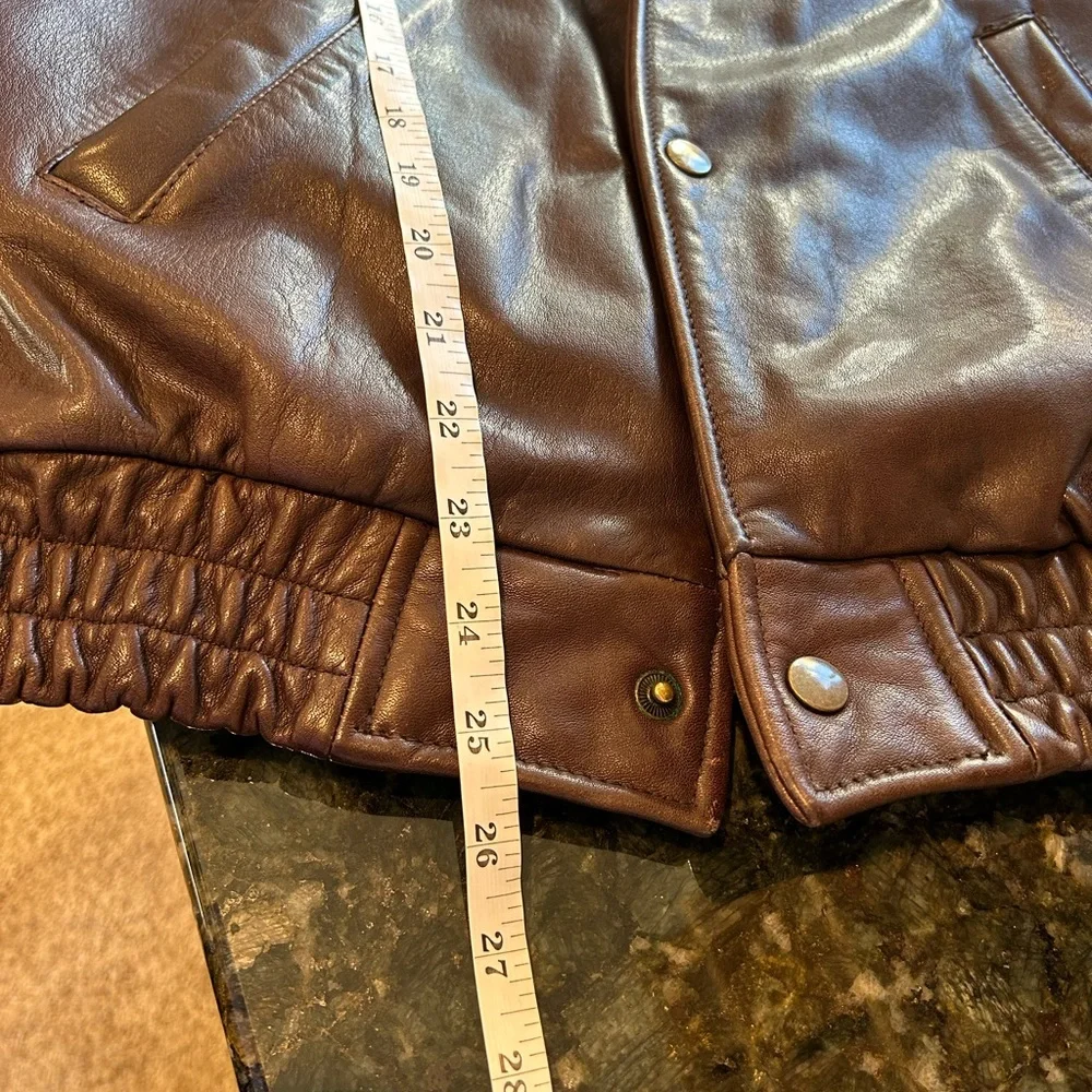 Vintage Banana Republic Leather Bomber jacket. 42. Stunning. 90’s. EUC. Heavy - Picture 14 of 15